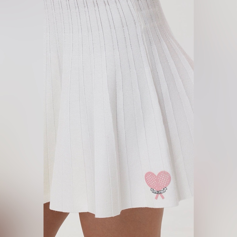 NWT Juicy Couture Pale Pink Tennis Pleated Skirt Size M